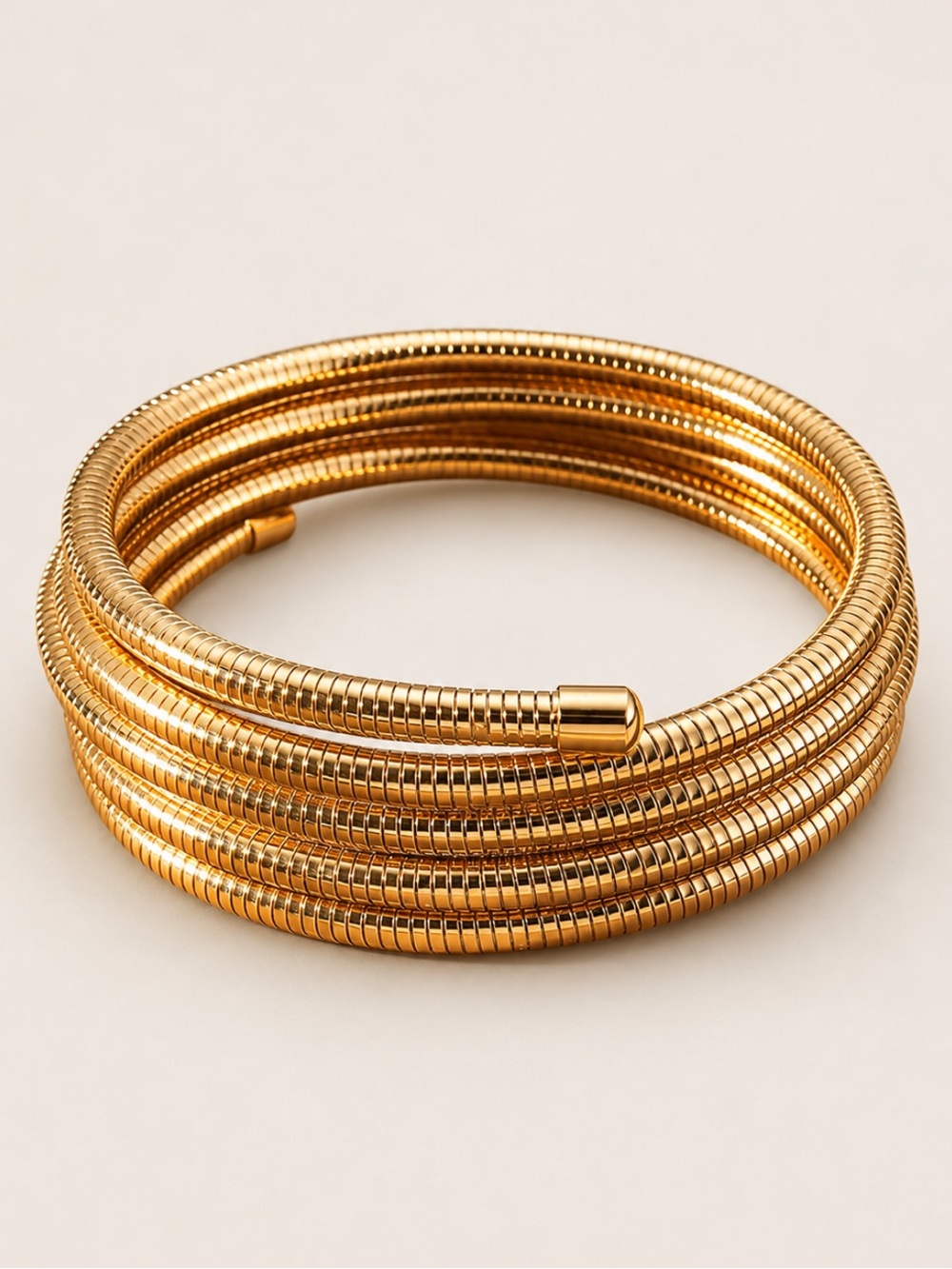 New! Classic Gold Coil Bracelet NWOT